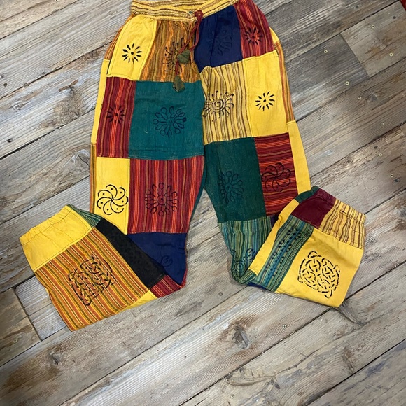 stonewashed, vintage 100 percent cotton patch pants - Picture 3 of 10